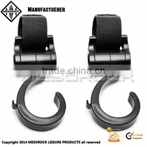 Wholesale Baby Stroller Accessories 2pcs Black Baby Hanger Durable Hook thumbnail-3