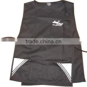 Blue Cobbler Apron With Front Pockets and Adjustable Side Ties thumbnail-3