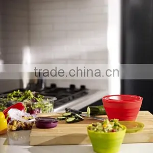 Collapsible Bowl Set | 4oz , 16oz , 32oz, Eggplant, Lettuce & Tomato thumbnail-5