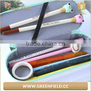 Factory Price Wholesale Canvas Zipper Printed Korean Pencil Case thumbnail-4