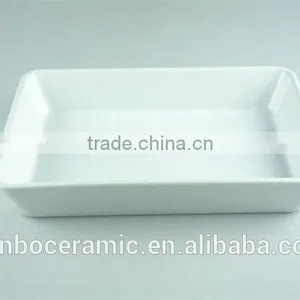 White Rectangular Casserole Serving Dish, Cheap Price Stock for Sale 14 Inch Bakeware thumbnail-2