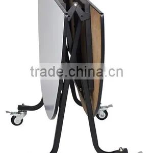 Movable Round Banquet Table With Wheels QZ6091S thumbnail-1
