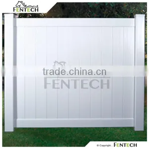 Fentech White Flat-Top Privacy Vinyl PVC Cheap Fencing thumbnail-1