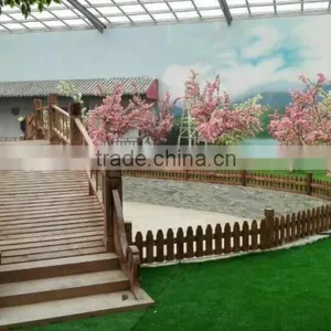 Full Blossom Artificial Silk Flower Cherry Tree With Real Tree Trunk thumbnail-2