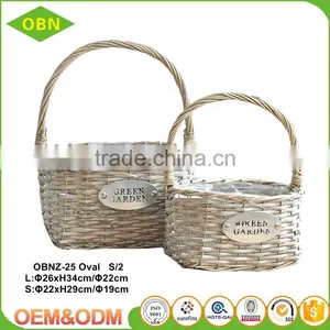 China New Design Wholesale High Quality Custom Hanging Wicker Flower Girl Basket thumbnail-2