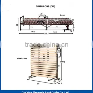 Folding Metal Single Bed With Wheels thumbnail-6