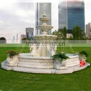 Garden Stone Fountain With Horse Head Statue thumbnail-1