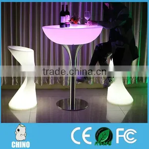 Glowing Bar Nightclub Furniture Illuminated Led Bar Table With Stainless Steel thumbnail-1