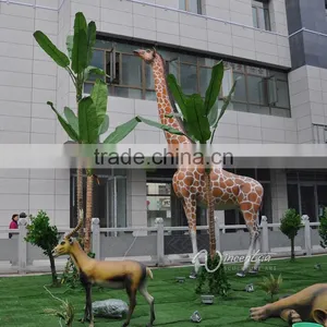Resin Craft Life Size Fiberglass Giraffe Statue for Sale thumbnail-1