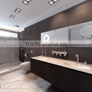 Chinese Interior Design Natural Stone Top Polishing White Marble Tile thumbnail-2