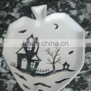 Ceramic Ghost Plate,ceramic Halloween Gift,halloween Accessories thumbnail-1