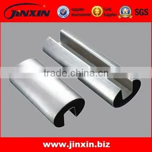 Wrough Stainless Steel Oval U Channel Pipe / Inox Oval U Shape Slot Tube thumbnail-1