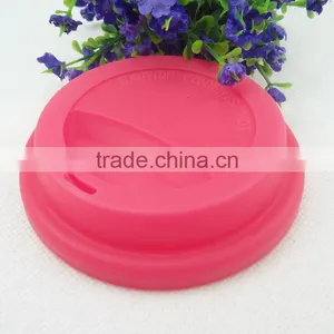 Food Grade Coffee Cup Silicone Rubber Anti-dust Airtight Seal Silicone Drink Cup Lids thumbnail-2