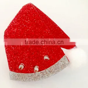 Fashion Design Christmas Glitter Art and Crafts Led Flashing Light Handmade Brooch Pin thumbnail-1