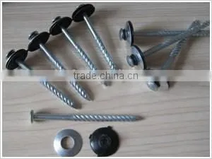 Galvanized Umbrella Head Roofing Nails With Washer thumbnail-5