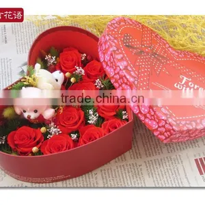 Best Gift for Girls100% Natural Flower Preserved Flower With Crystal Glass thumbnail-2