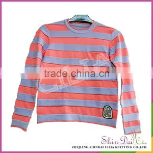 AA Grade Best Price Wholesale Stock Girl Winter Stripe Sweater thumbnail-1