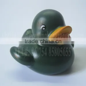 5cm Mini Dark Green Rubber Duck,, Mini Dark Green Duck Toy, Floating Dark Green Bath Duck With Logo Imprint thumbnail-1