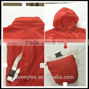 2017 New Design Red Waterproof Rain Coat thumbnail-3