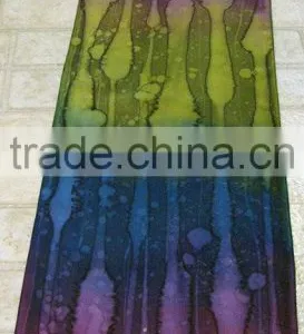 Scarf, Silk Scarf, Hand Painted Silk Scarf - Quintessence Silk - Purple Moss Blue - Spellbound Magic thumbnail-2