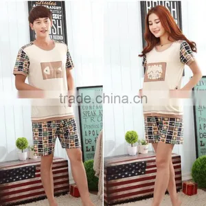 Short Sleeve Shorts Summer Couples Cotton Pajamas Cartoon Suit Household to Take Factory Direct Sale thumbnail-5