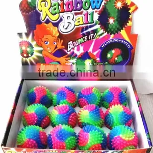 Safety Rubber Spike Ball Massage Ball Flashing Bounce Ball thumbnail-1