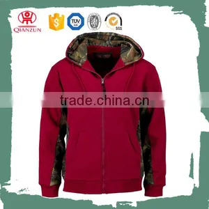 Mens Full Zip CAMO/ BLACK & CAMO Hoodie SWEATSHIRT JACKET Hunting Camping Sports thumbnail-2