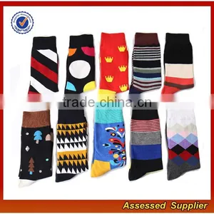 Wholesale Custom Men Funny Business Happy Colorful Cotton Dress Socks JH55 thumbnail-2