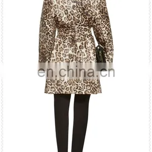 Noble Fashion Women Double-breasted Animal Print Feminine Winter Coat thumbnail-3