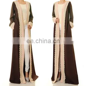 2017 New Design Wholesale Dubai Abaya Islamic Clothing Kimono Open Front Muslim Women Abaya thumbnail-4
