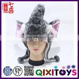 Professional Customized Unique Design High Quality Funny Plush Animal Hats Kids Fur Hat Wholesale thumbnail-4