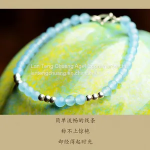 Fine Hand Chain Literature and Art Jewelry Hand Ornaments Ornament Pure Silver Natural Crystal European and American Min thumbnail-4