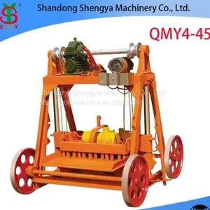 QMY4-45 Electric Mobile Block Machine for Concrete Blocks thumbnail-1