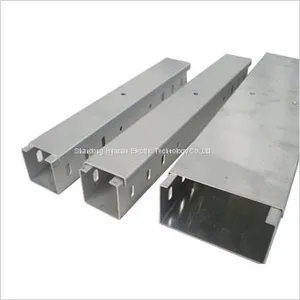 Outdoor GI Galvanized Steel Stainless Steel Pre-galvanized Cable Trunking With Cover Standard Size thumbnail-1