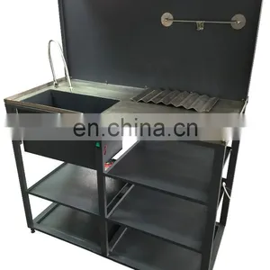 Car Repair Workshop Metal Work Bench Cleaning Trough Bench thumbnail-3