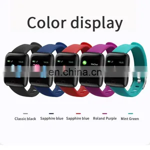 Sport Smart Watch Latest 2021 Shenzhen OEM 116Plus Ladies Sport Bracelet Wristband Waterproof Fit Bit Android Smart Watch Phone thumbnail-5