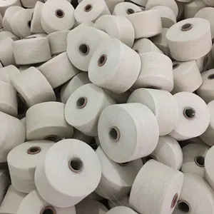 Keshu Wholesale Ne 10/1 Polyester Cotton Blended Weaving Yarn for Weave Cloth Dyed Raw White Yarn thumbnail-1