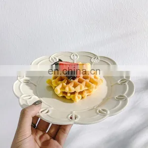 Luxury Restaurant Hollow Dinner Party Charger Wedding Porcelain Ceramic Fruit Dessert Dishes Plates Dinnerware thumbnail-3