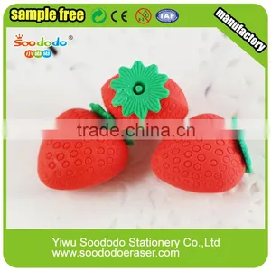 New Arrival Novelty Strawberry Shape Mini 3D Eraser thumbnail-6