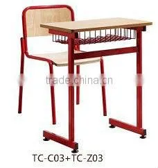 Metal Frame Student Desk Student Chair for Classroom TC-C03+TC-Z03-E thumbnail-1