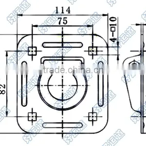 Trailer Recessed Lashing Ring Rope Ring D Ring 04400 thumbnail-2