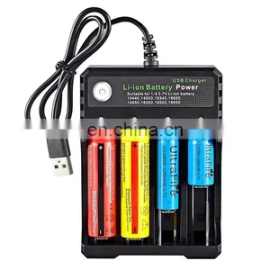 Battery Charger USB Lithium 18650 Rechargeable Li-ion Power Battery Chargers Universal USB Adapter Charging Box Power Bank thumbnail-1