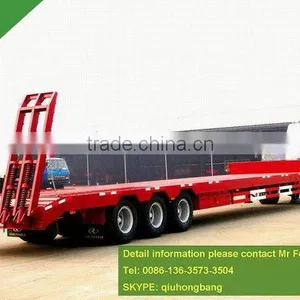 50T Low Bed Semi Trailer Hydraulic Low Bed Trailer 0086-13635733504 thumbnail-1