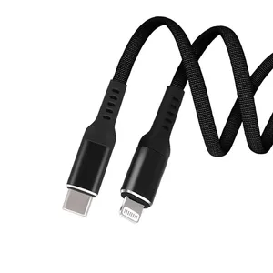 C94 Fast Charger Nylon Braided Usb c to Lightning Mfi Cable for Iphone thumbnail-1