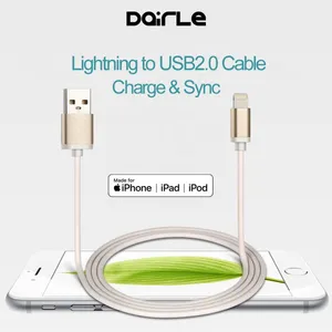 Made for IPhone IPad Mfi Nylon Braided USB to Lightning Charging Cable Data Line for IPhone 8/X/XR/XS Max thumbnail-3