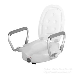 Commode Chair - Raised Toilet Seat With Armrest, White 2