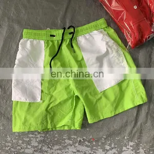 Wholesale Custom Logo Summer Beach Elastic Swimwear Quick Dry Mens Swim Shorts With Pocket thumbnail-4