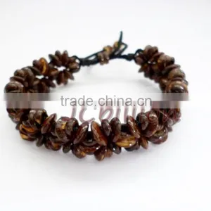 Women Men Coconut Bracelet ( Coconut Shell Beads ) OEM Service thumbnail-1