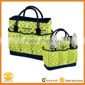 Printed Green Canvas Garden Tote Bag, Popular Design High Quality Nylon Ladies Garden Bag,custom Printed Canvas Garden Tote Bags thumbnail-1