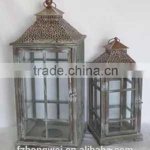 Hongwei Handmade Antique&Retro Wood Candle LanternHW14A0196 thumbnail-1